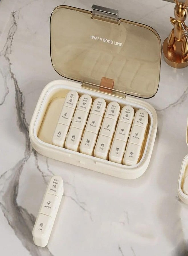 KRUPAVI Weekly Pill Organizer 7 Day × 3 Times a Day | 21 Slots Large Moisture-Proof BPA-Free Medicine Box | Portable Travel Pill Case for Pills, Tablets, Vitamins & Supplements (3 Times 7 Day) - Image 3
